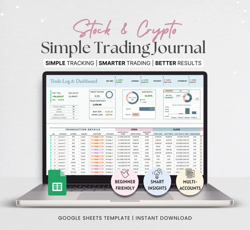 Simple Trading Journal – Google Sheets Trade Log + Automated Performance Dashboard